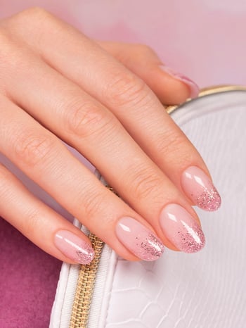 french sfumato con oro glitterato rosa flash